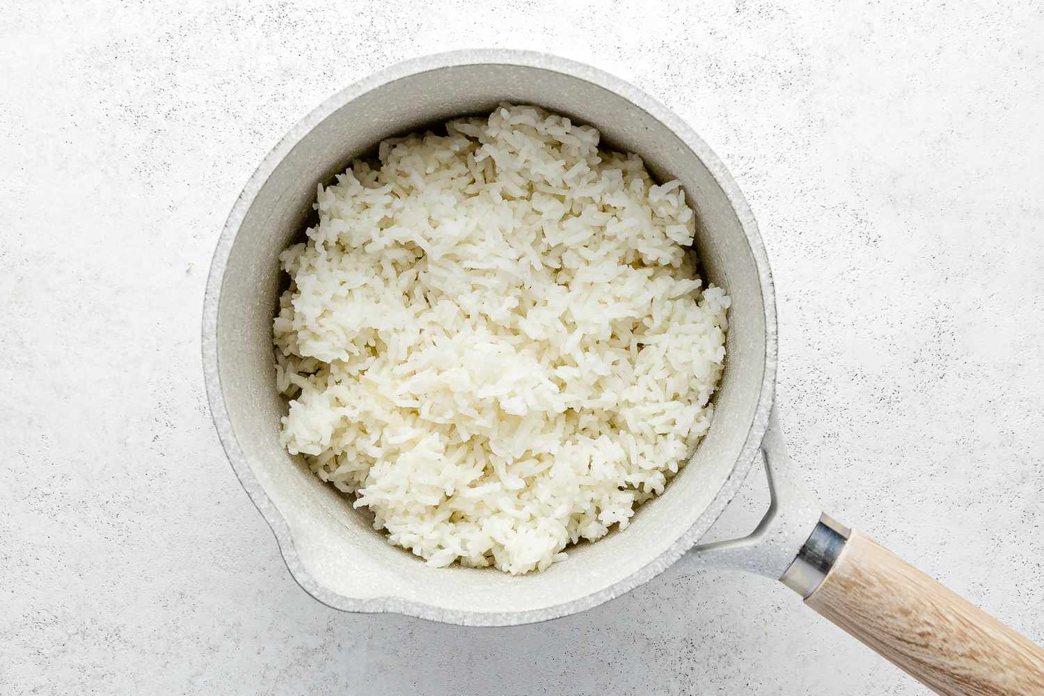 Cooked Rice in a Pot for Sheet Pan Fried Rice Recipe