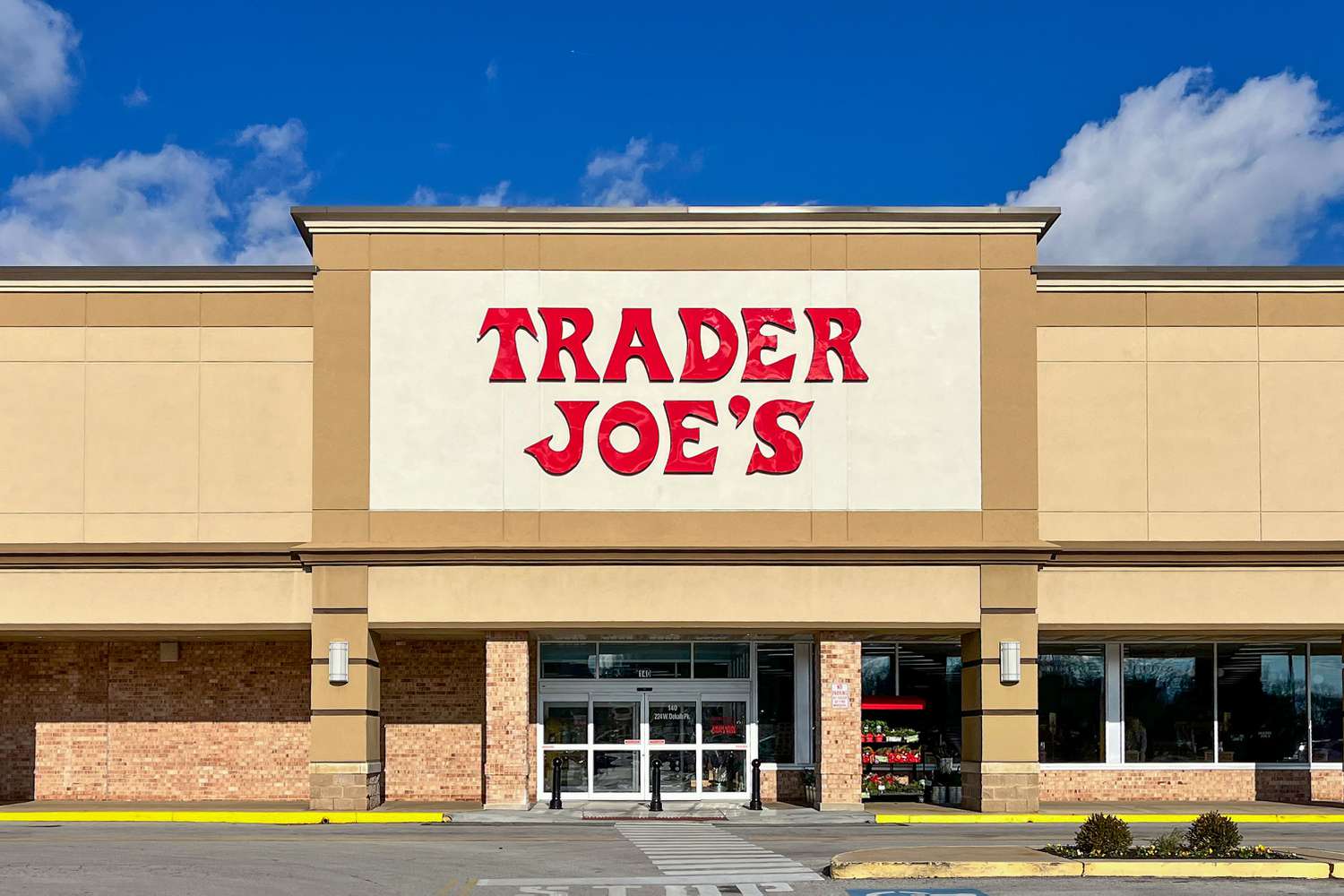 The exterior view of a Trader Joe's store showing the storefront and main entrance