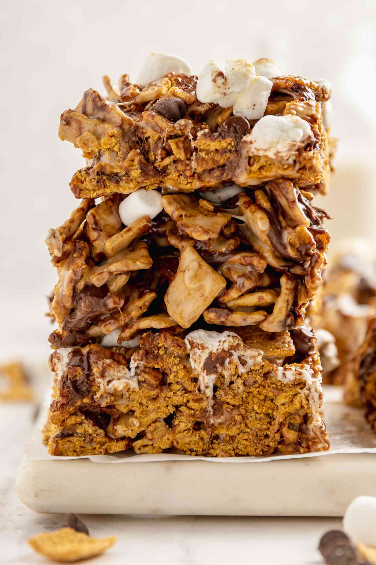 Stack of S’mores Cereal Bars