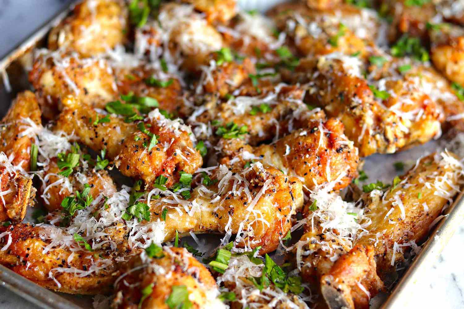 Parmesan and Pepper Fried Chicken Wings Recipe