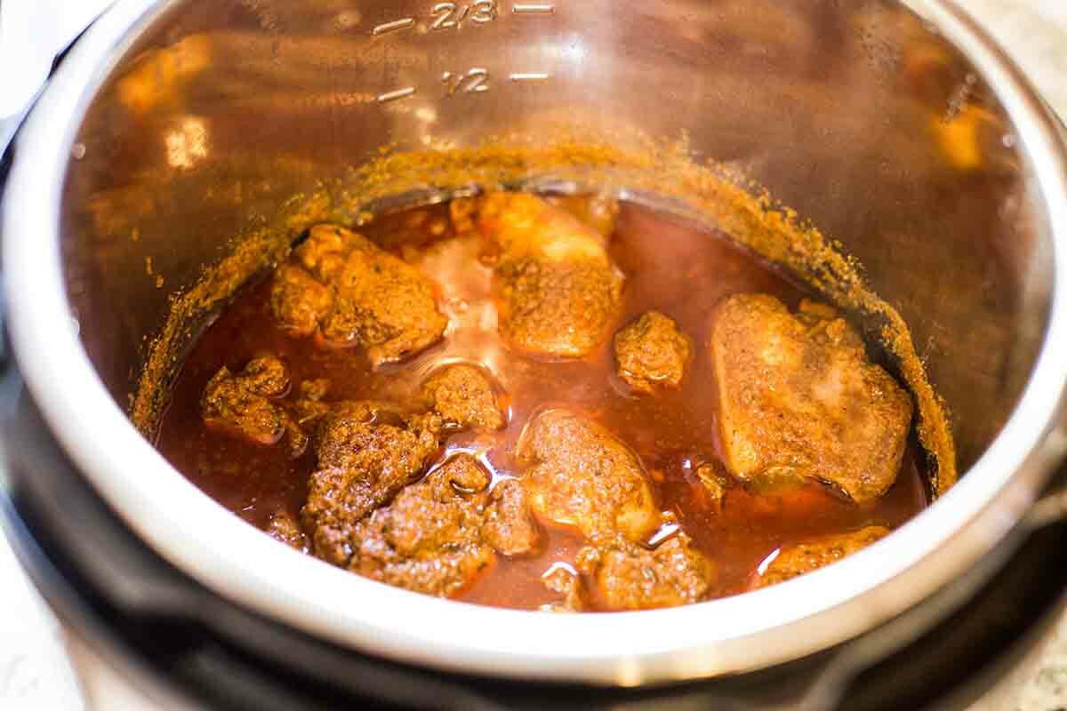 Instant Pot Chicken Taco Meat cook the chicken