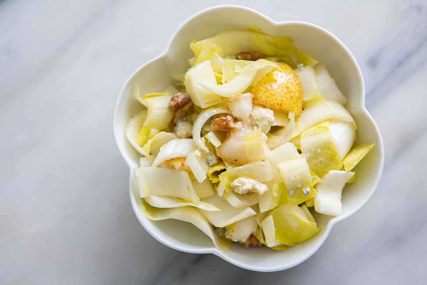 Endive Salad with Walnuts Pear Gorgonzola