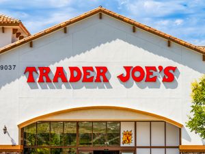 Trader Joes storefront logo prominently displayed