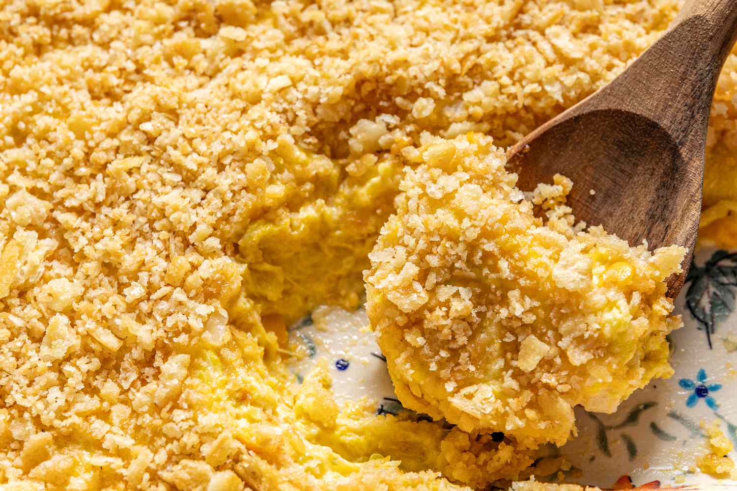 spoonful of summer squash casserole 