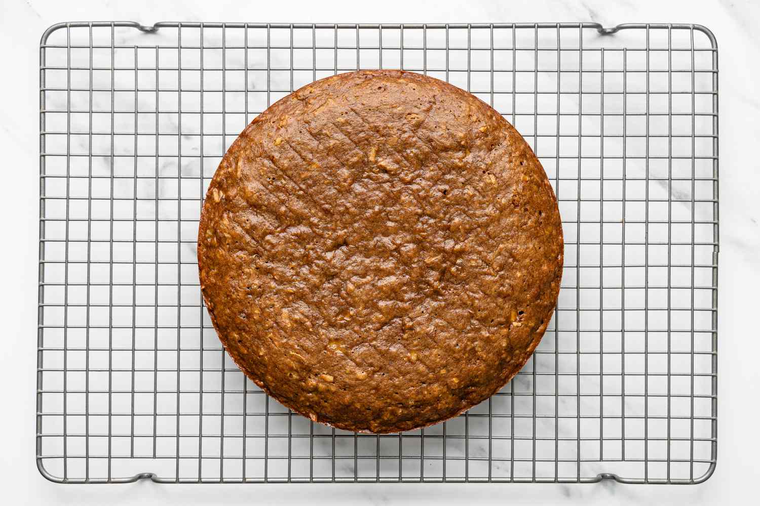 Coffee Coconut Banana Bread Cake Resting on Wire Rack