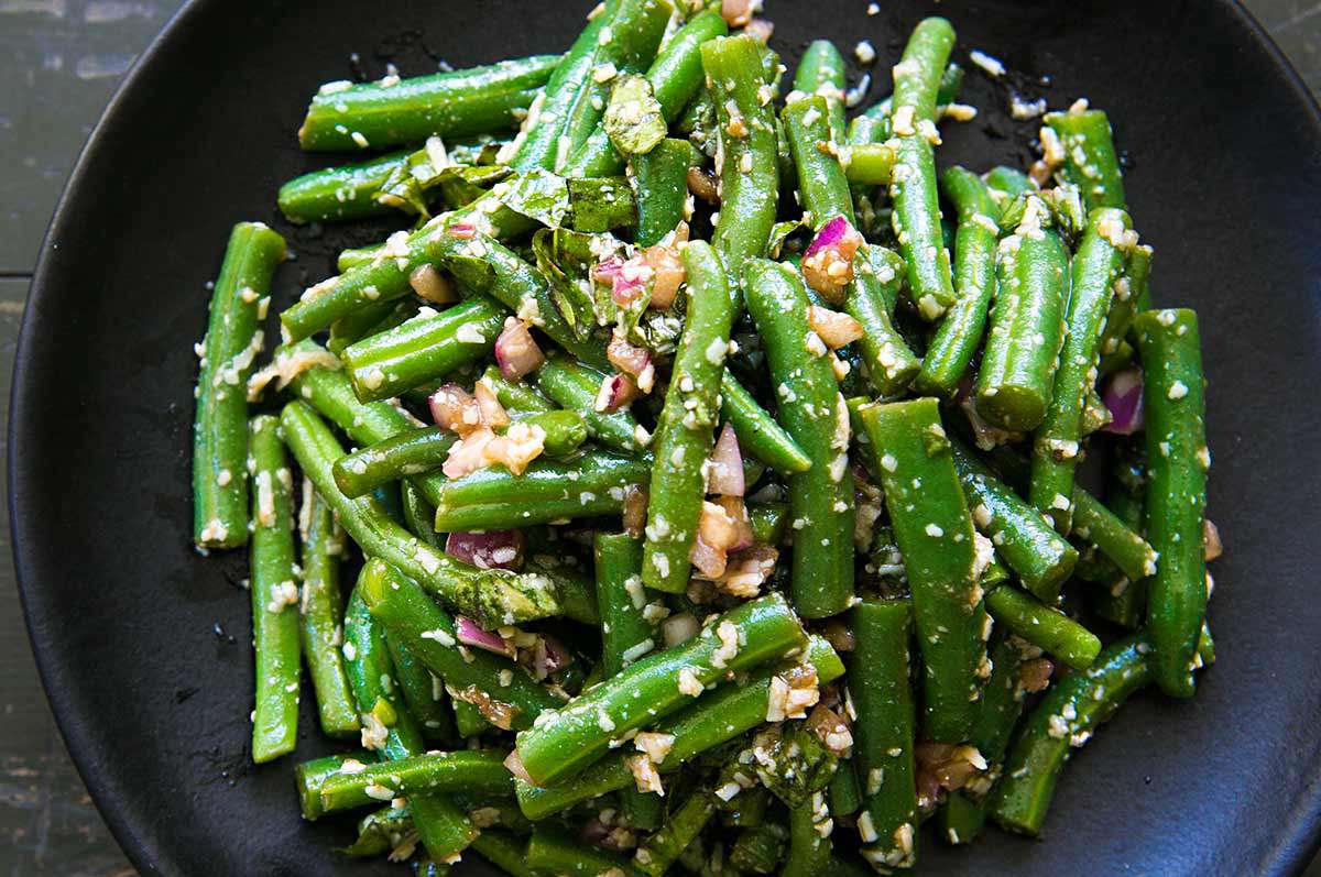 Green Bean Salad with Basil and Parmesan