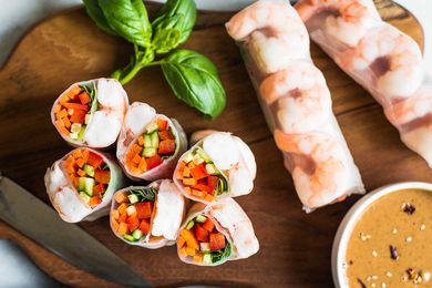 Shrimp Spring Rolls with Peanut Sauce