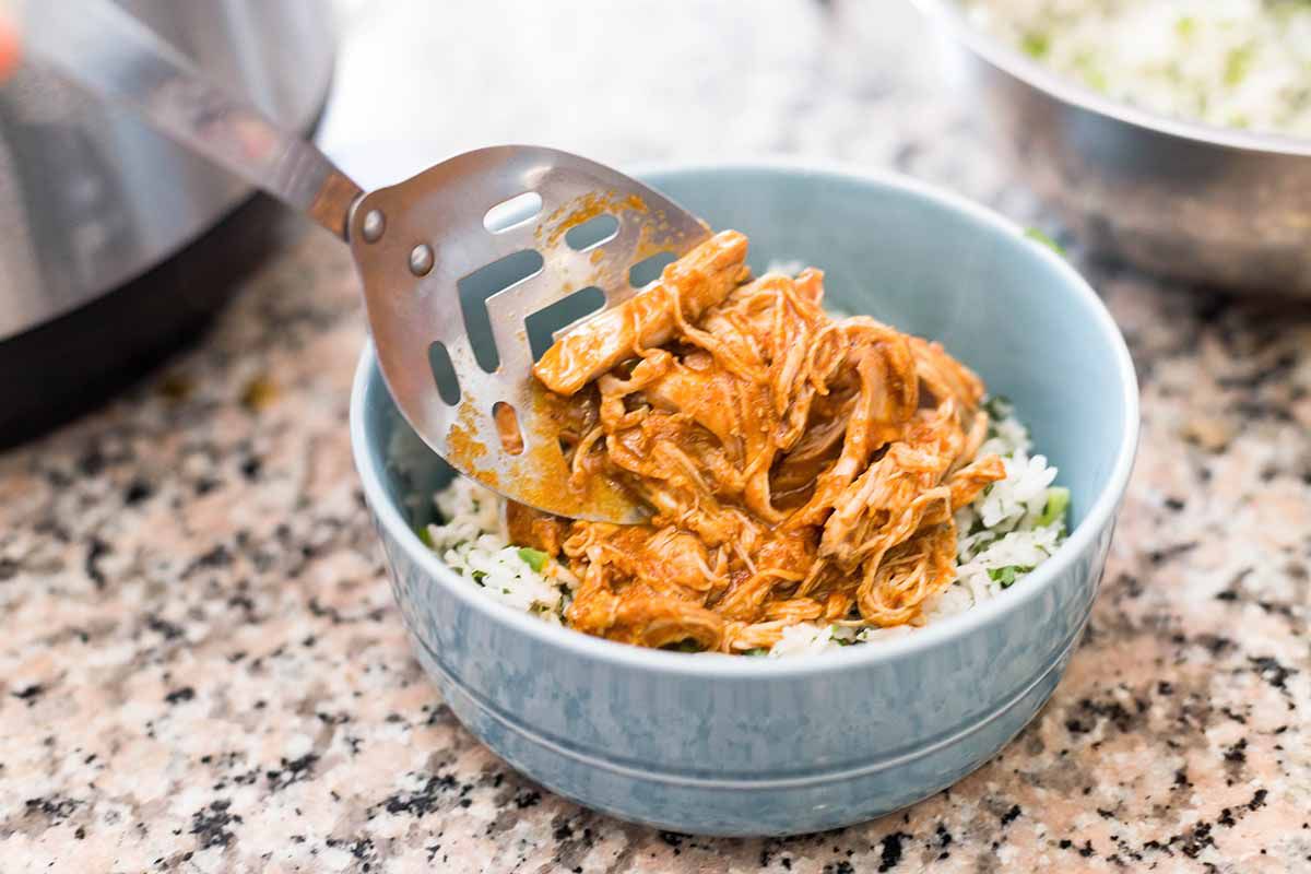 Pressure Cooker Chipotle Chicken and Rice Bowls