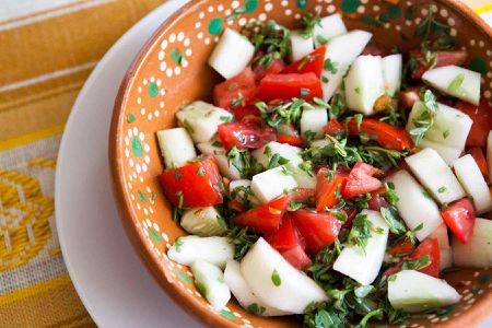 Tomato Cucumber Purslane Salad