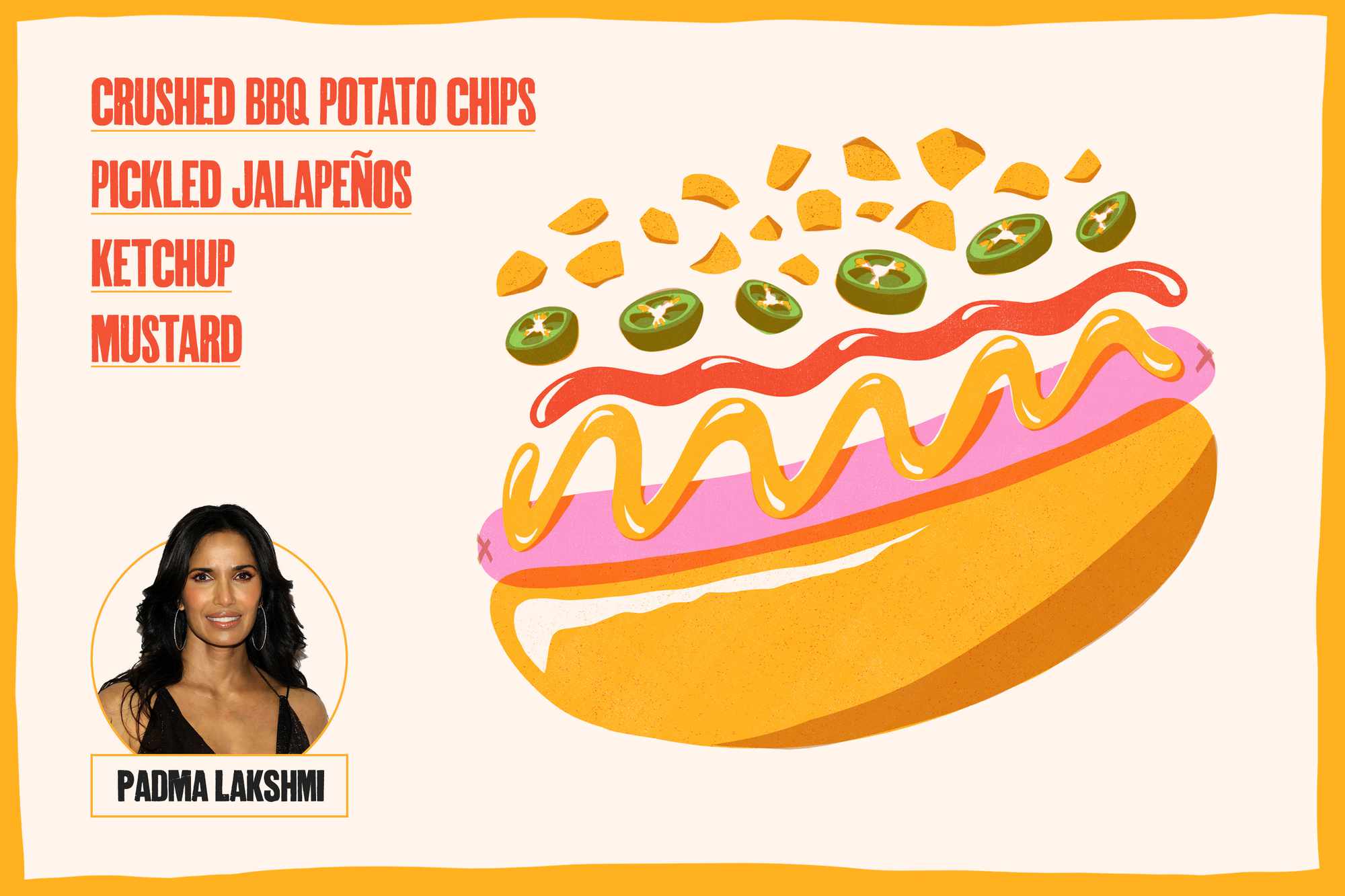 Padma Lakshmi hot dog
