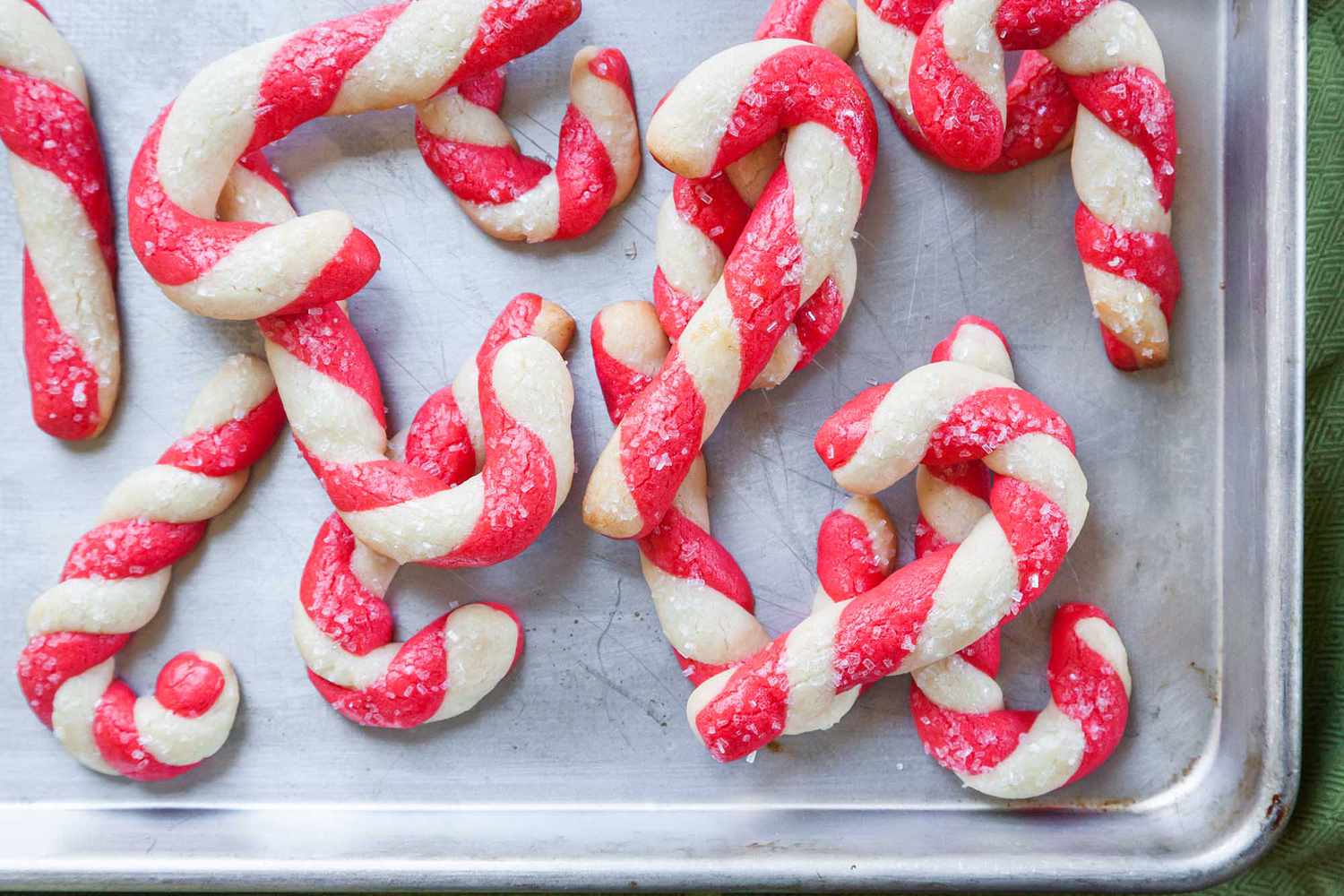 Completed Candy Cane Cookies Recipe 