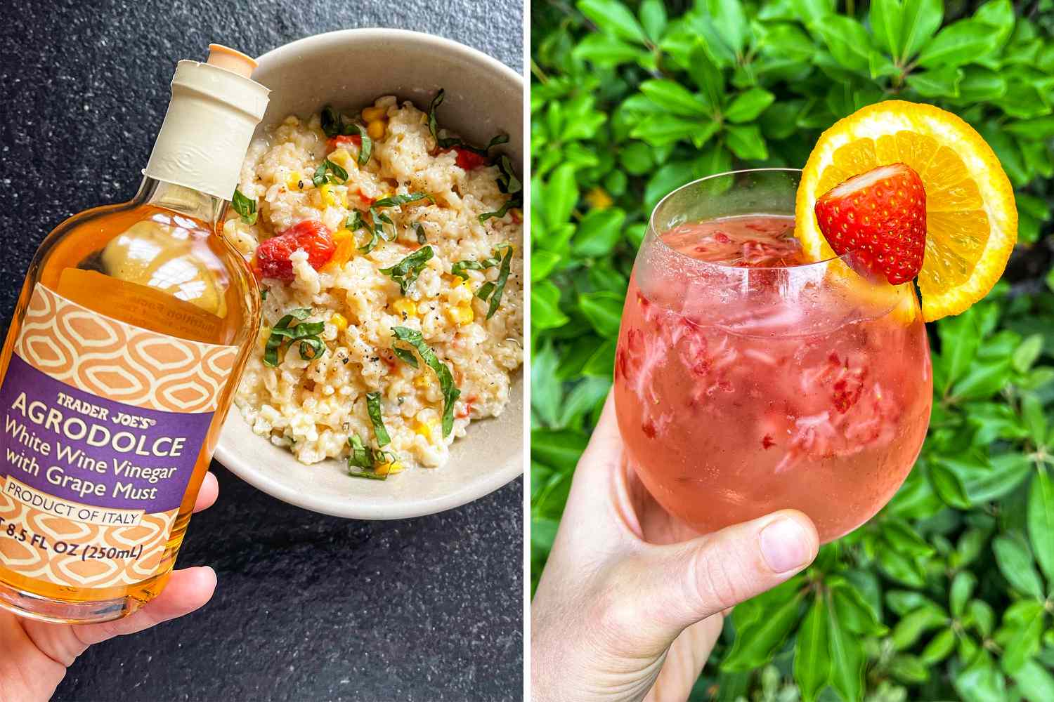 Agrodolce on risotto or in a summer spritz.