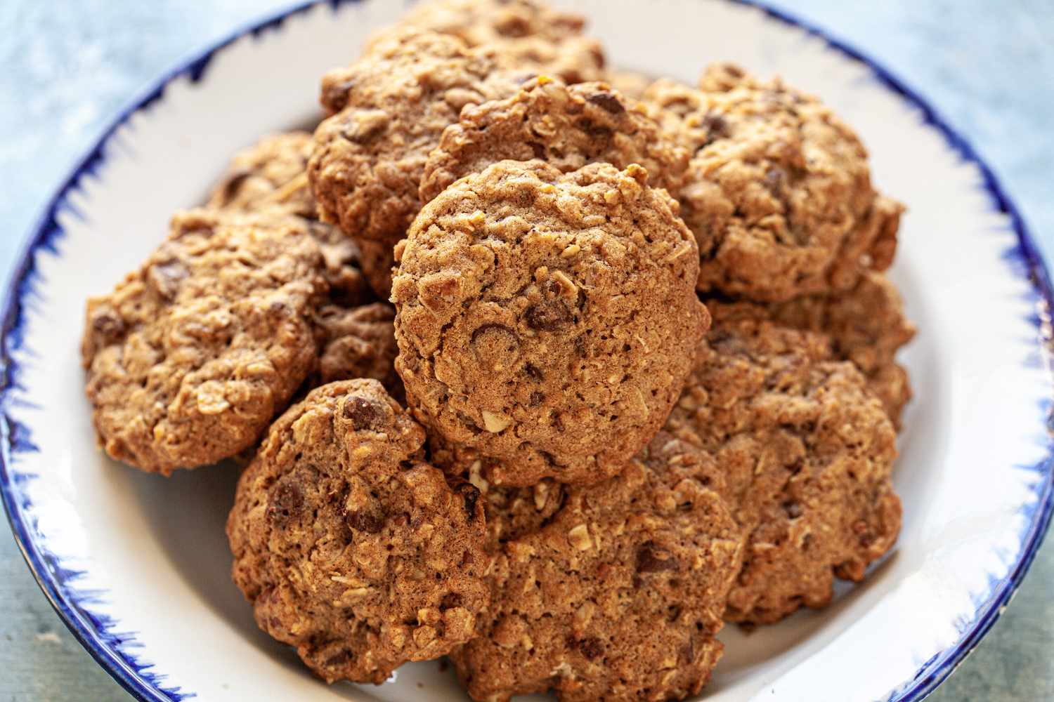 Laura Bush's Cowboy Cookies on a plate