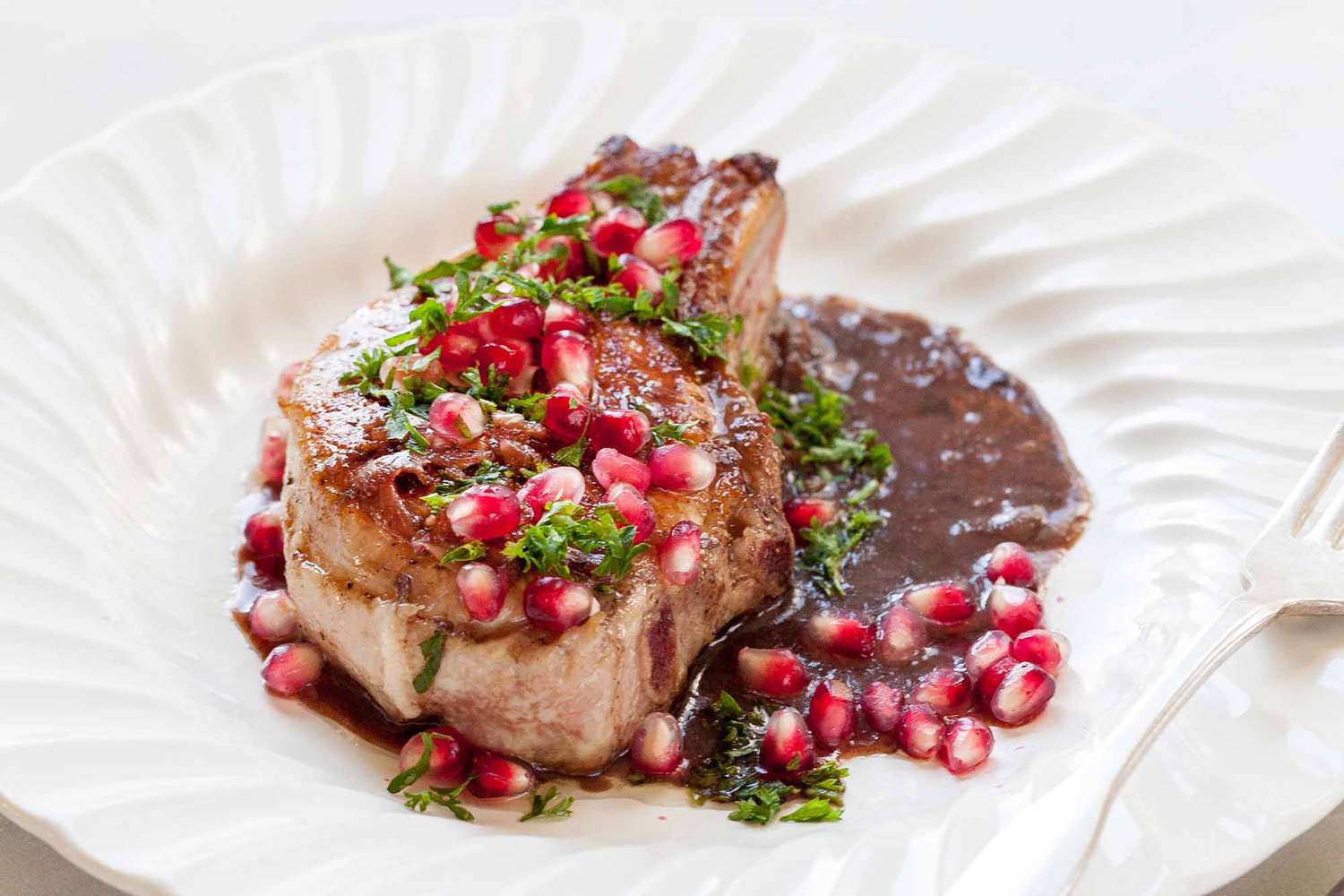 Pork Chops with Pomegranate Glaze