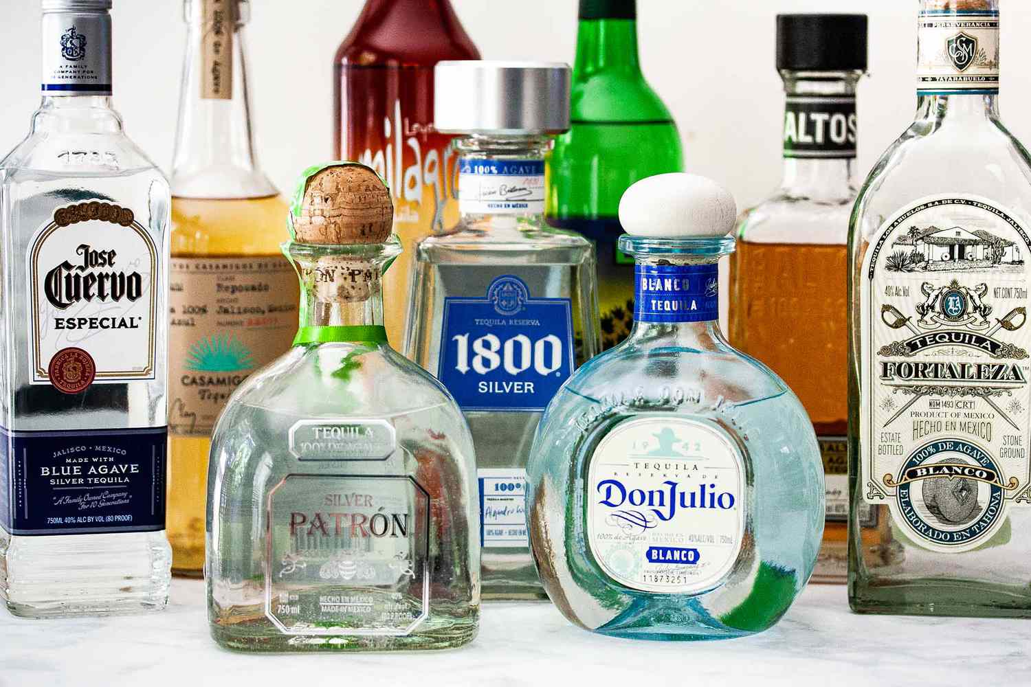 various bottles of tequila