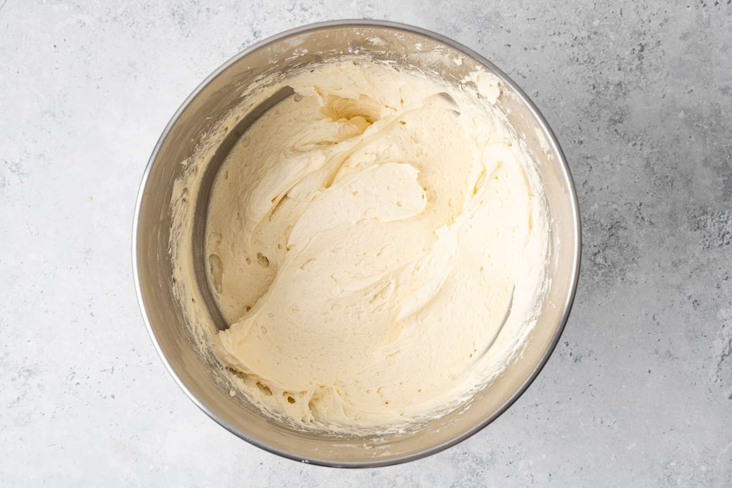 Bowl of Frosting After the Rest of the Icing Ingredients Were Whisked in for 3-Layer Cake In the Microwave