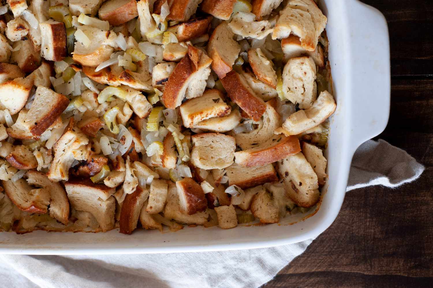 Baked chicken stuffing casserole.