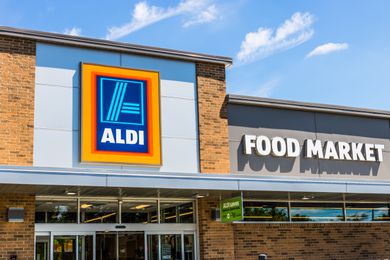 An ALDI storefront