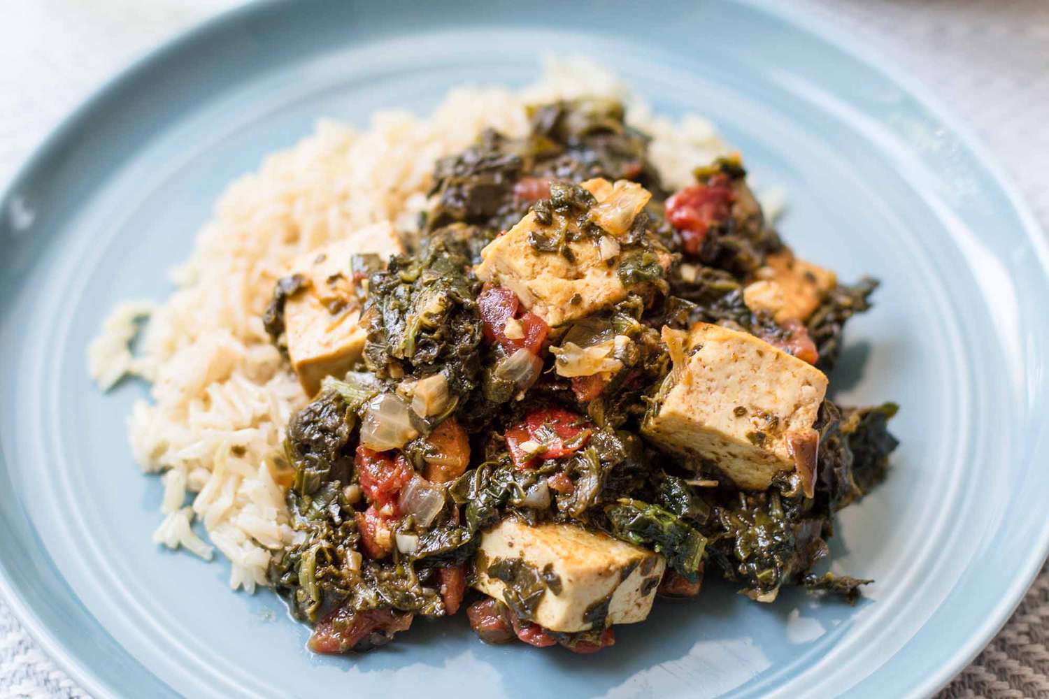 Pressure Cooker Saag Tofu