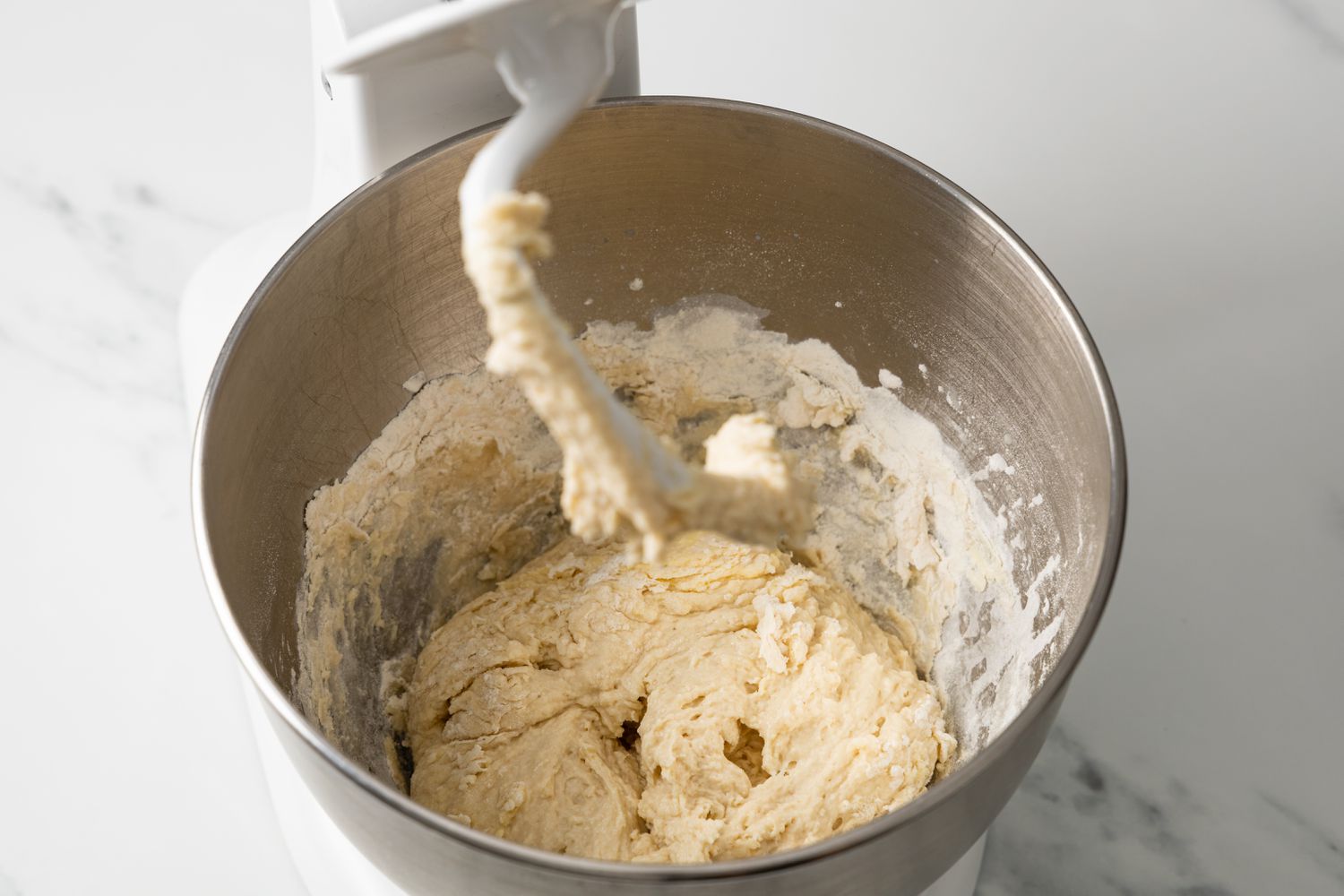 Sourdough Rolls Dough in a Mixer 