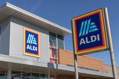 Aldi storefront with signage visible