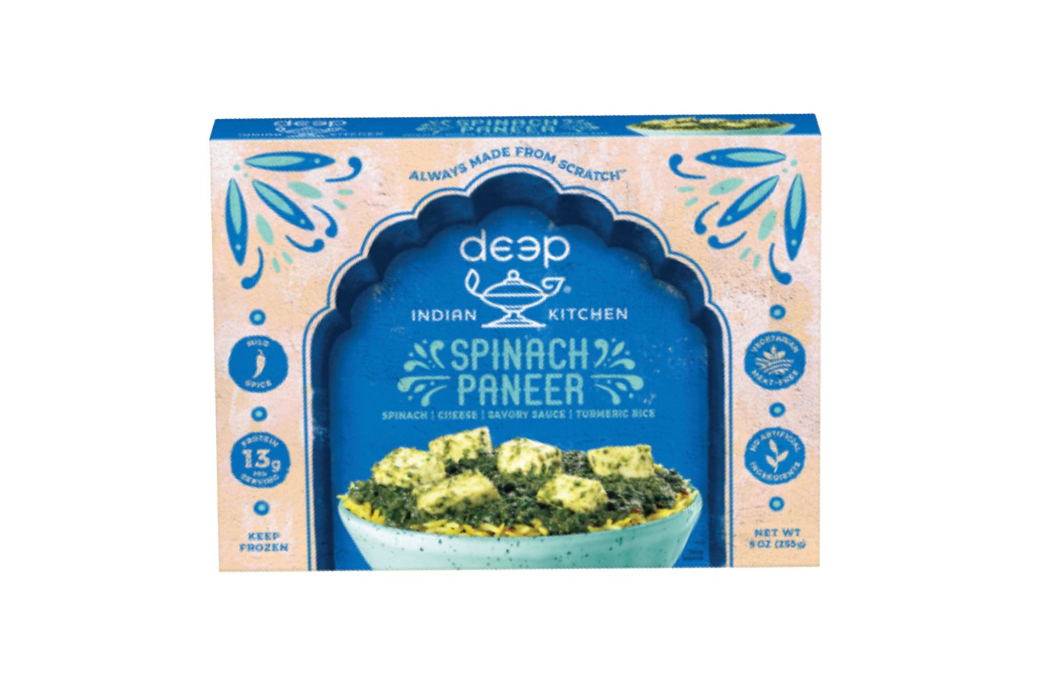 Packaged Spinach Paneer meal by Deep Indian Kitchen