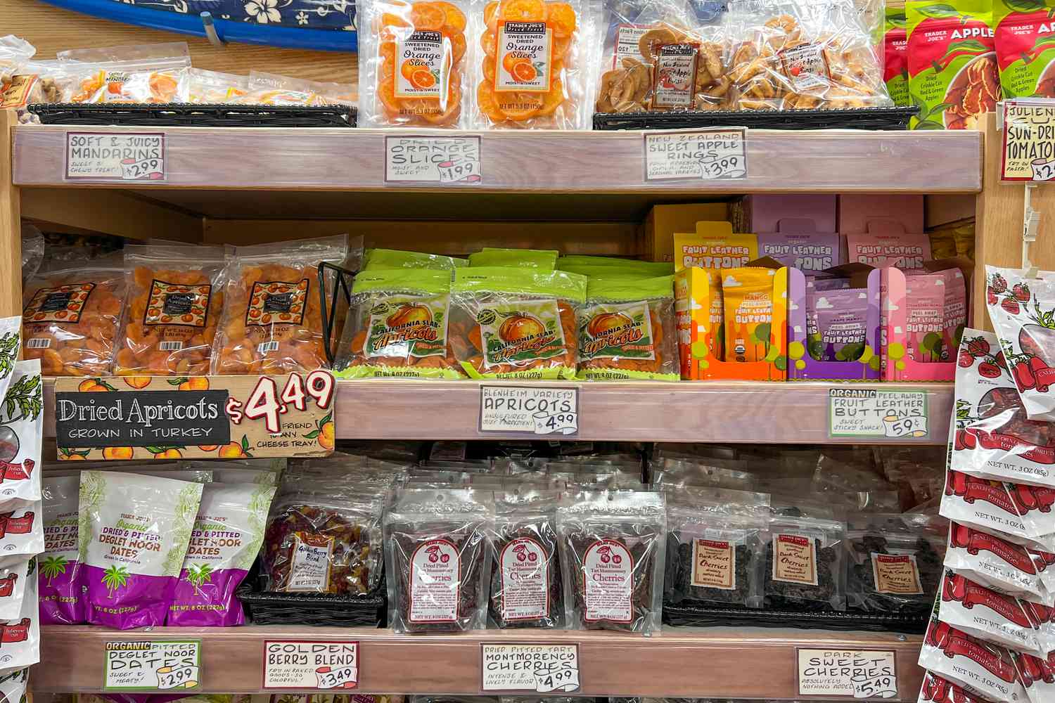 zhuzhed dried fruit at Trader Joe's