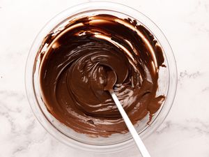 Bowl of Melted Chocolate for Candy Bar Dates