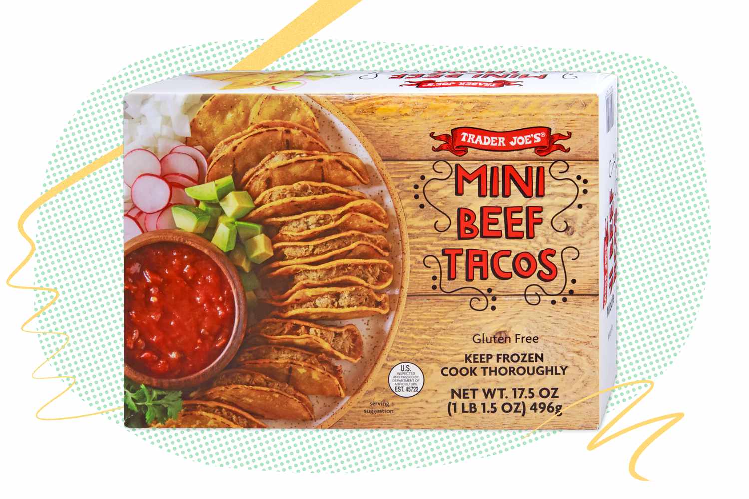 Box of Trader Joe's Mini Beef Tacos