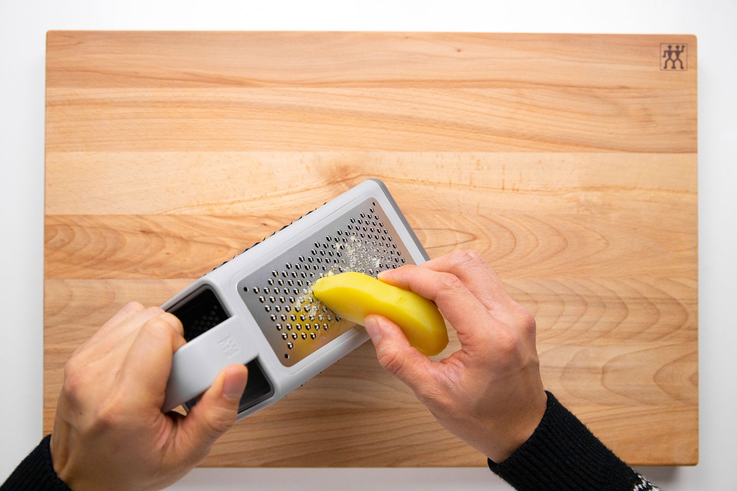 Potato Wedges Grated Using a Box Grater for Potato Croquettes Recipe