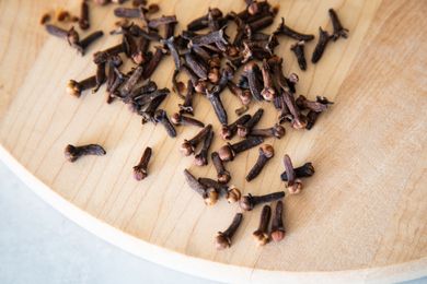 Cloves on a Wooden Tray