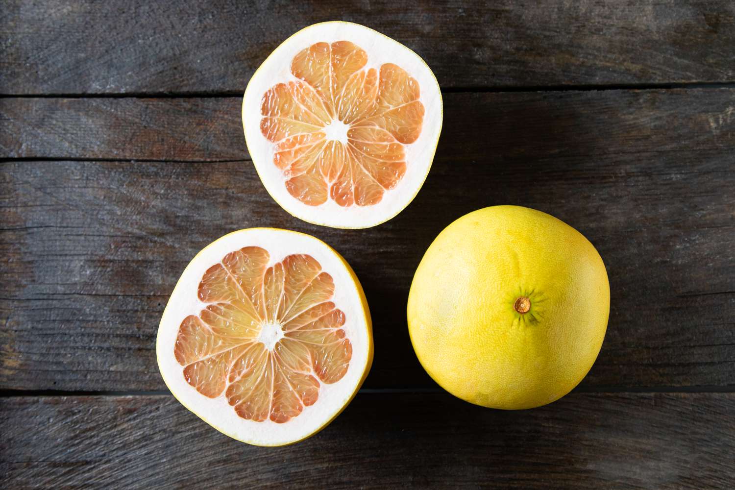Pomelo on dark background