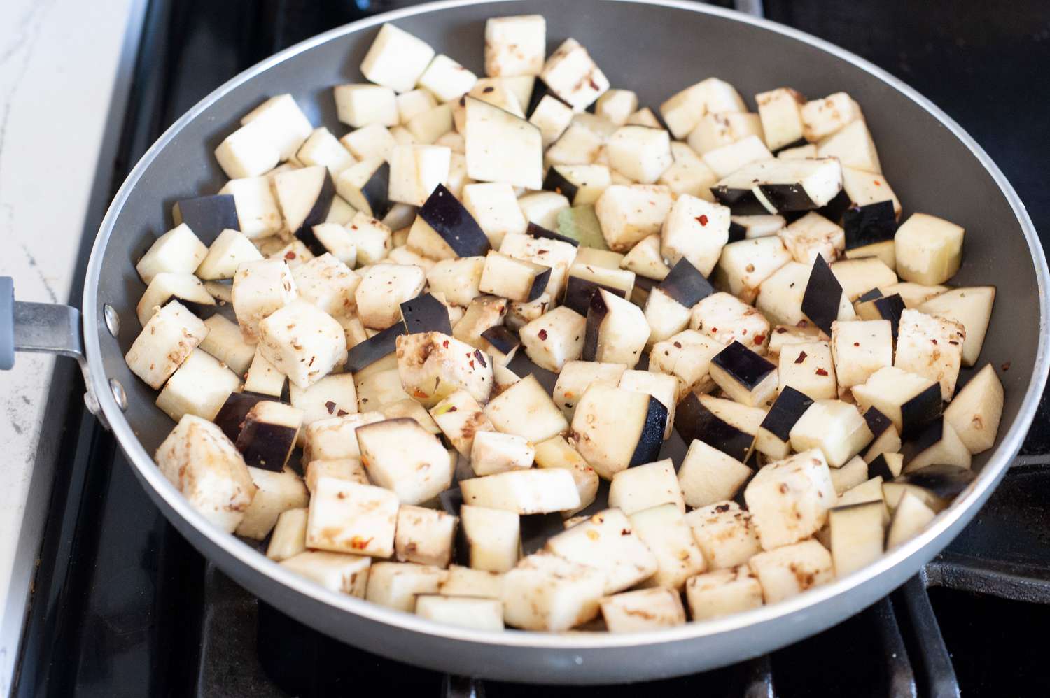 Eggplant Sautéed in Skillet for Eggplant with Garlic and Parmesan Recipe