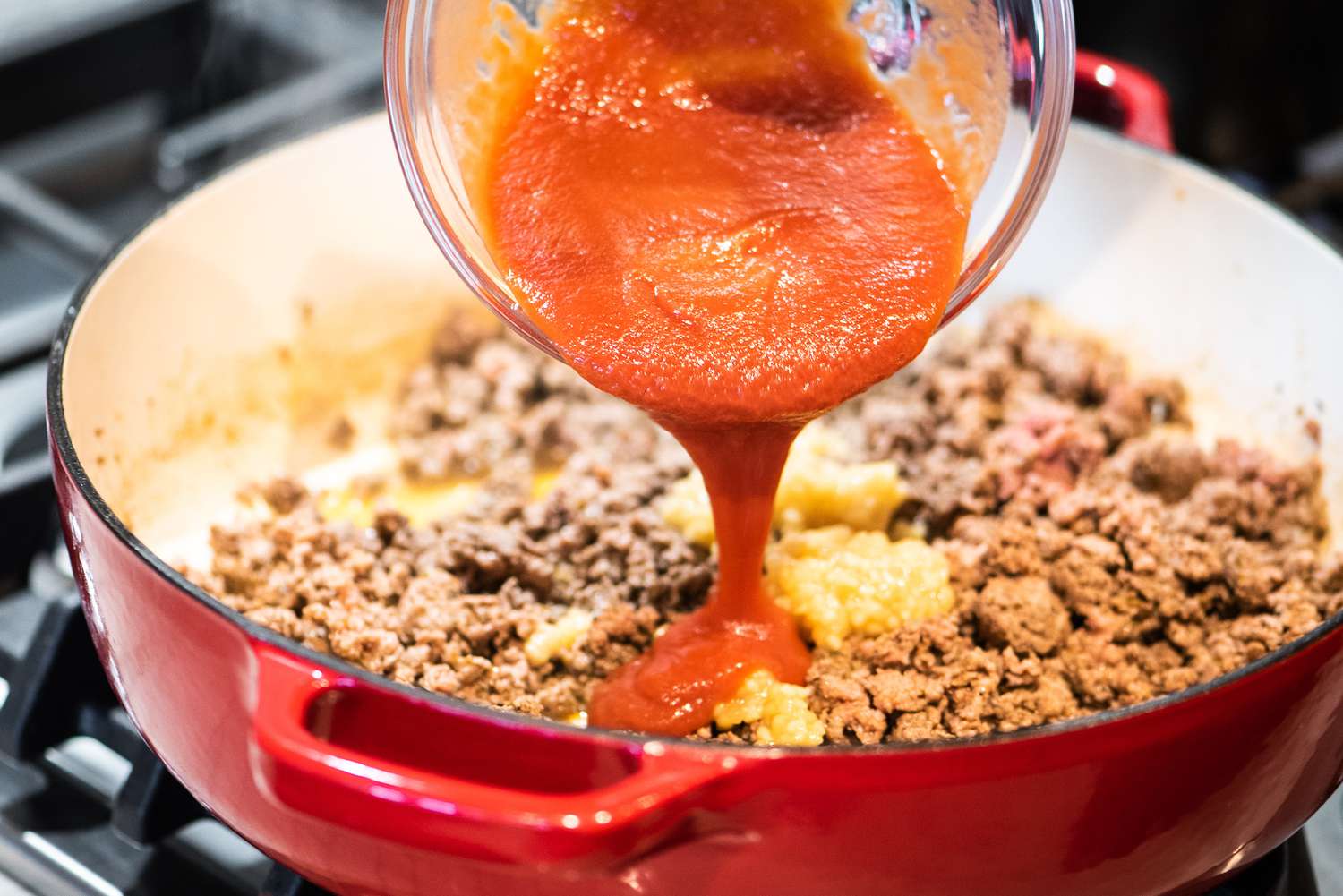 Garlic and Tomato Puree Added to Hamburger Helper Casserole Recipe