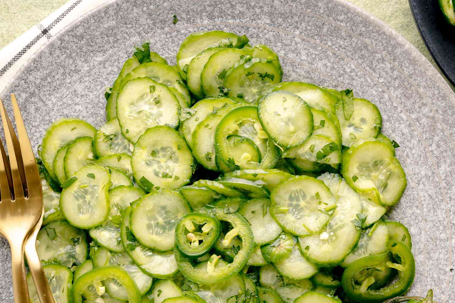Spicy Cucumber and Jalapeno Salad