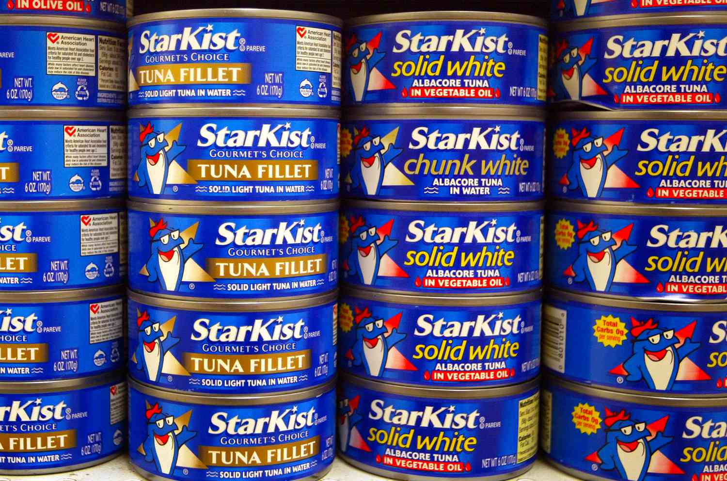Starkist Tuna Cans on a store shelf