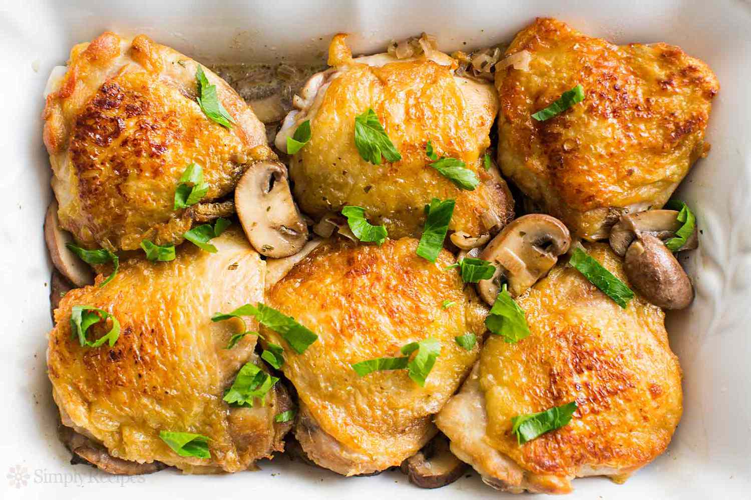 chicken thighs mushrooms shallots recipe