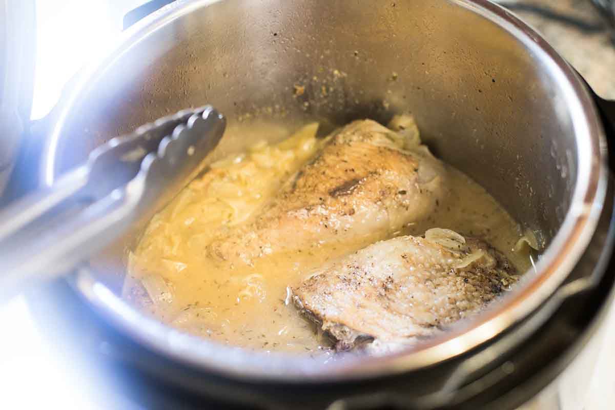 Pressure Cooker Turkey with Dijon Gravy