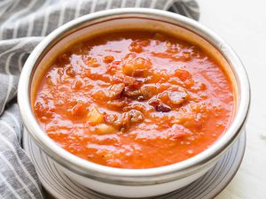 Tomato White Bean Bacon Soup