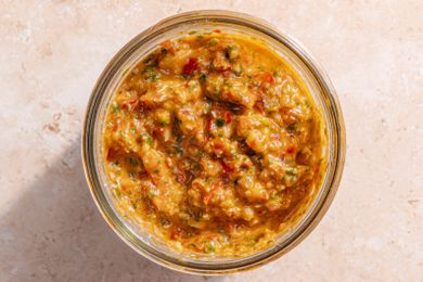 jar of pesto alla trapanese