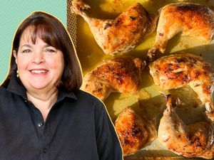 Ina Garten + Tuscan Chicken on a sheet pan