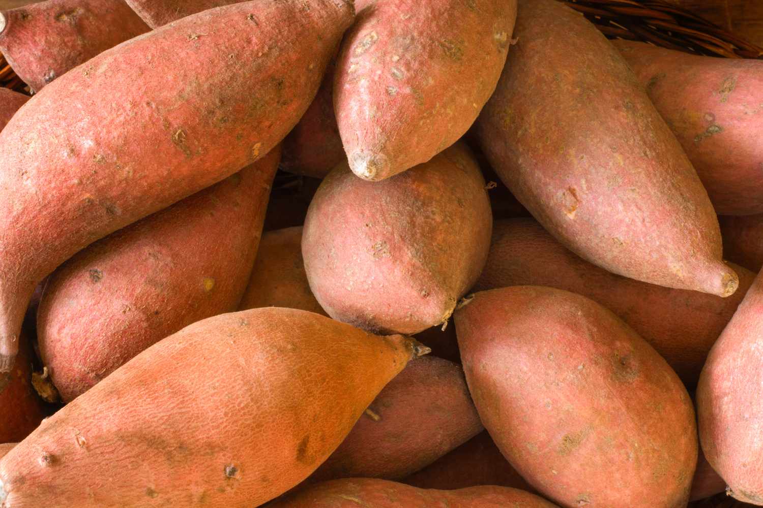 pile of uncooked sweet potatoes