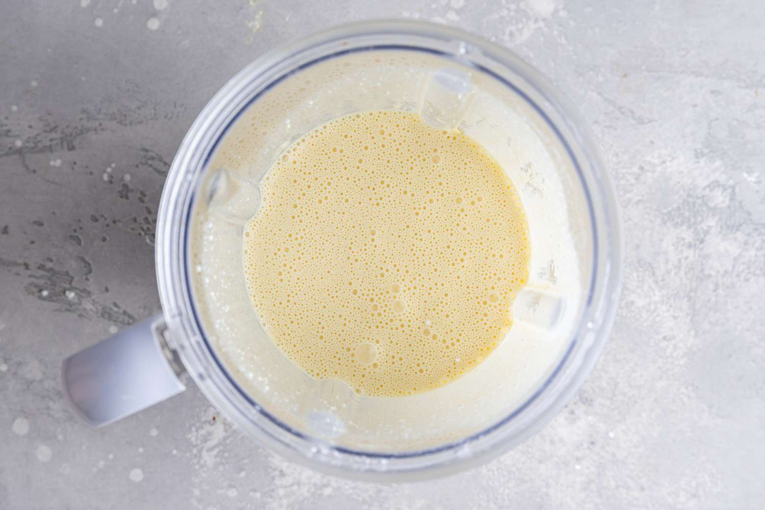 Pao de Queijo Ingredients Blended in Blender