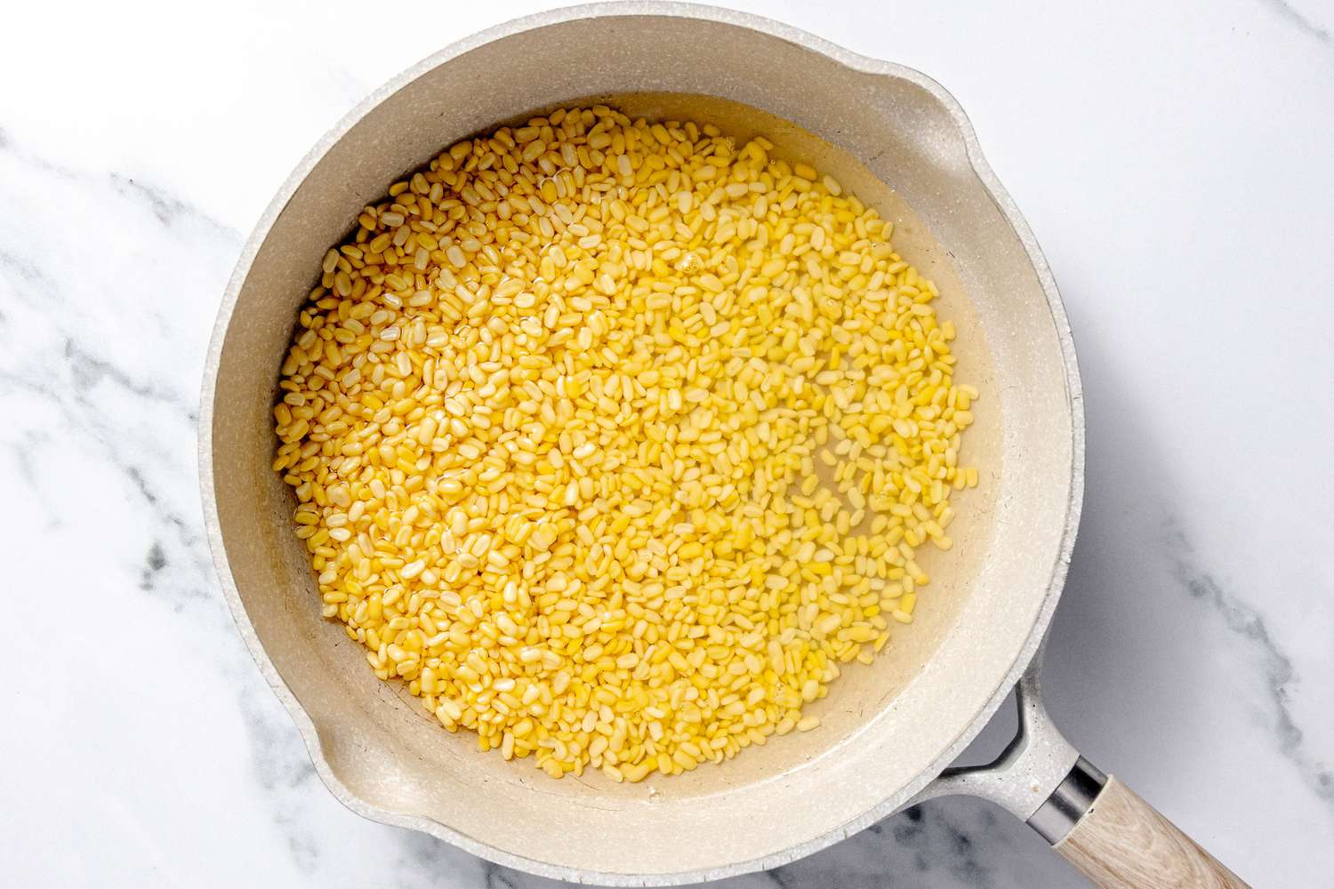 Mung Beans in a Pot With Water for Che Recipe