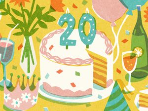 20th Anniversary Celebration Cake