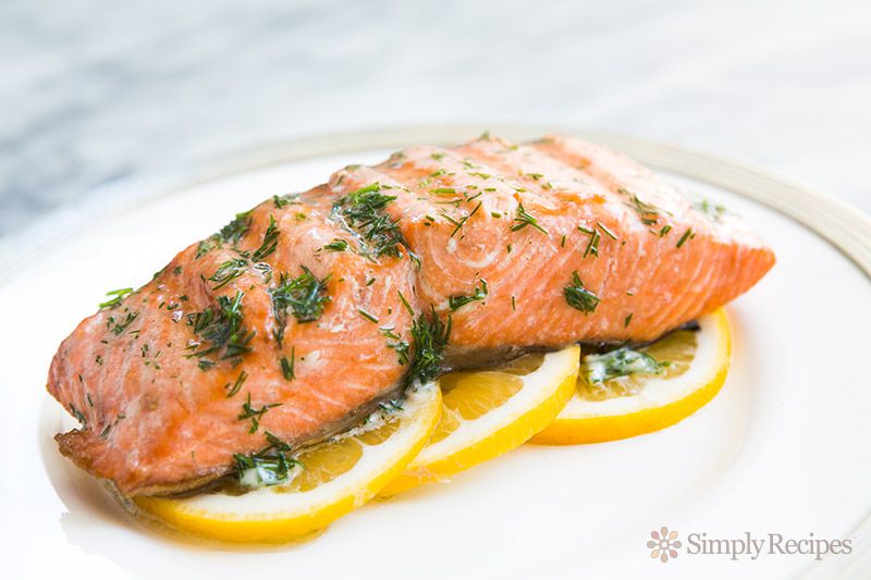 Grilled Salmon with Dill Butter