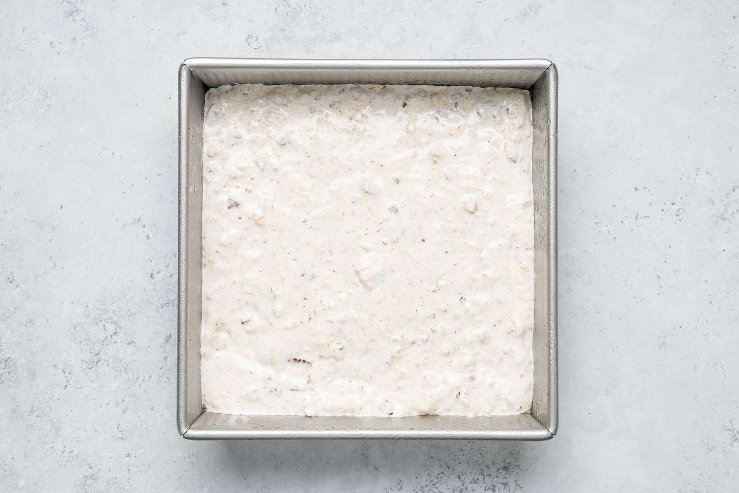 Ritz torte batter in the baking pan