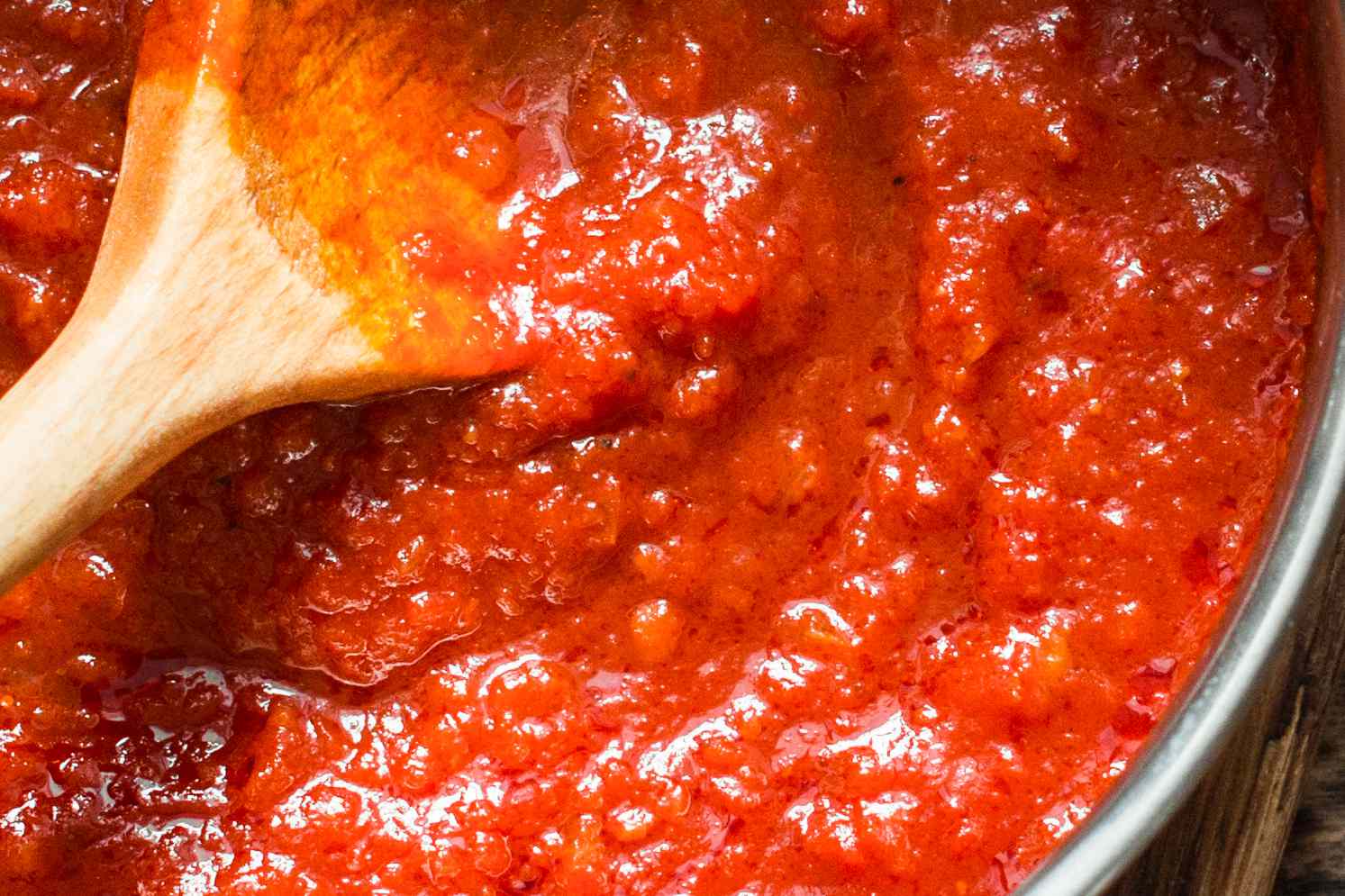 Pot of tomato sauce