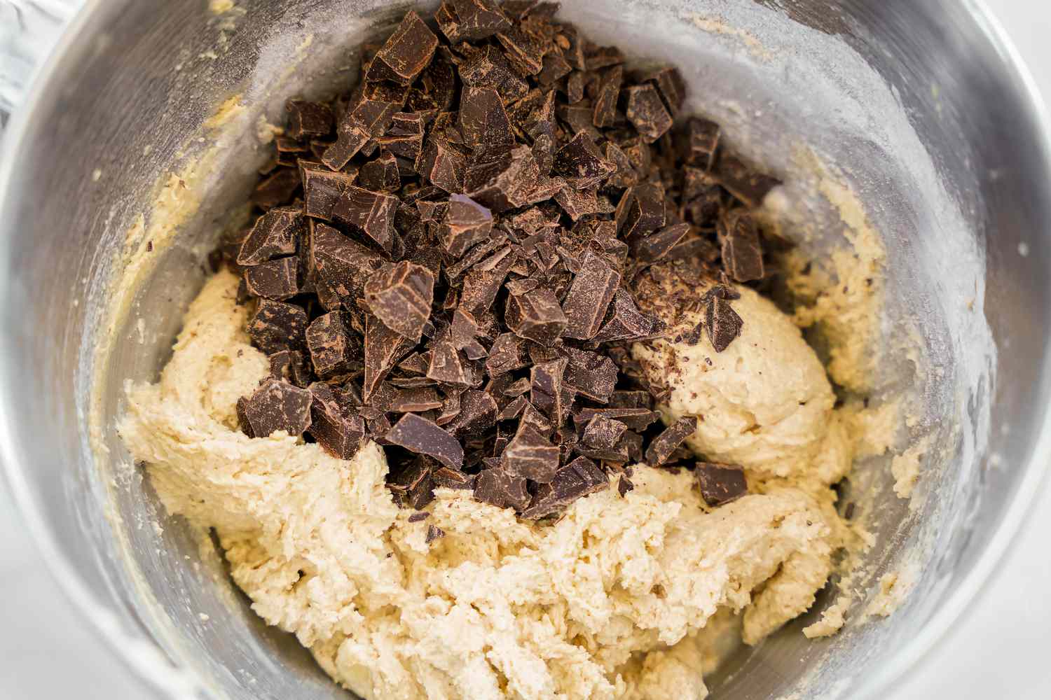 Add chocolate chips to batter