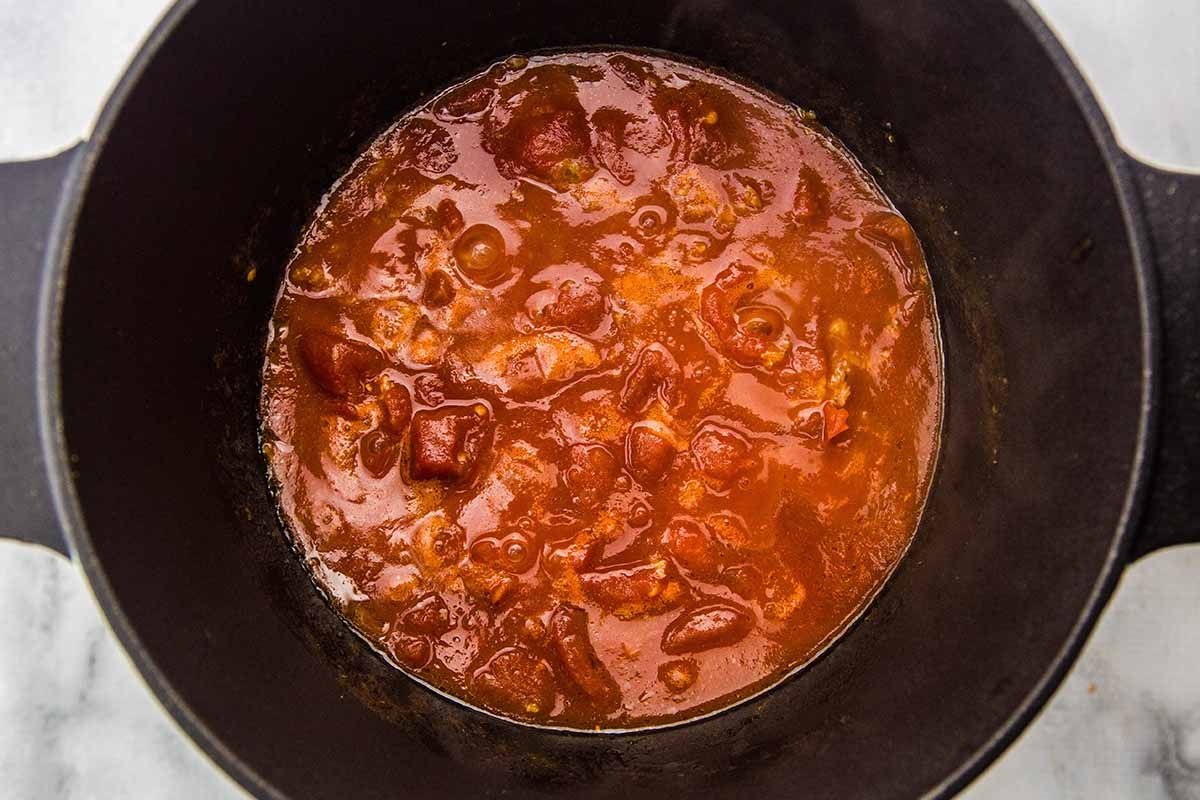 Authentic Indian Butter Chicken Recipe add the tomatoes